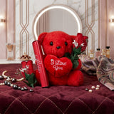Valentine Teddy & Flower Gift Set