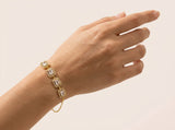 Emerald-Cut Halo Zirconia Bracelet