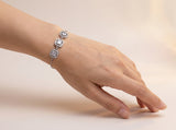 Emerald-Cut Halo Zirconia Bracelet