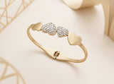 Stainless Steel Heart Bangle