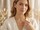 Floral Blossom Clover Zirconia Jewelry Set