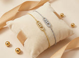 Triple Zircon Link Bracelet