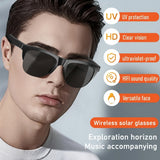 Smart Glasses Wireless Bluetooth Sunglasses Open Ear Music&Hands-Free Calling,for Men&Women,Dual Polarized Lenses,IP4 Waterproof,Connect Mobile Phones & Tablets, One Size