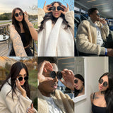 Adjustable Tint Polarized Sunglasses Retro Round