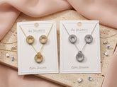 Radiant Circle Halo CZ Pendant Set