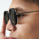 Adjustable Tint Polarized Sunglasses Retro Round