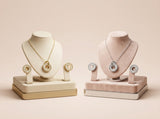 Radiant Circle Halo CZ Pendant Set