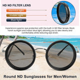 Adjustable Tint Polarized Sunglasses Retro Round