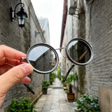Adjustable Tint Polarized Sunglasses Retro Round