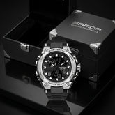 Sanda Men'S Sports Watch Trendy Multi-Kinetic Luminous Waterproof Watch With Calendar Dual Display Quartz Electronic Watch