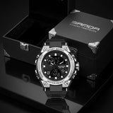 Sanda Men'S Sports Watch Trendy Multi-Kinetic Luminous Waterproof Watch With Calendar Dual Display Quartz Electronic Watch