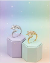 Leaf Cluster Open Ring