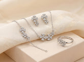 Clover Cubic Zirconia Jewelry Set
