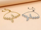 Sparkling Leaf Bracelet