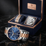 BOYZHE Automatic Mechanical Watch Steel Belt