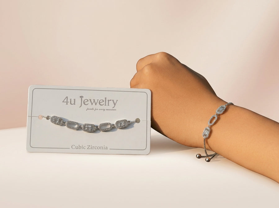 Vintage Zircon Link Bracelet