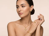 Gold Plated Four-Leaf Clover Jewelry Set