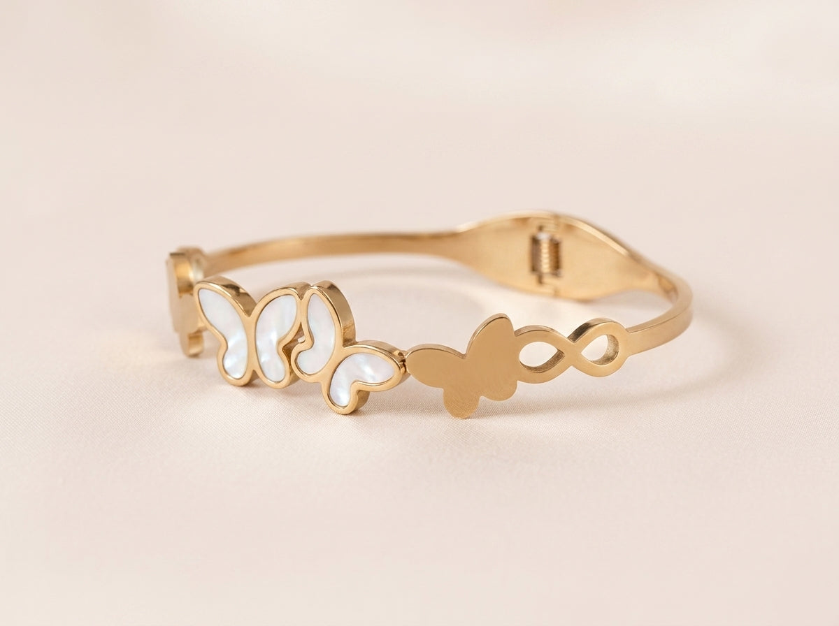 Stainless Steel Butterfly Bangle