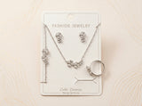 Clover Cubic Zirconia Jewelry Set