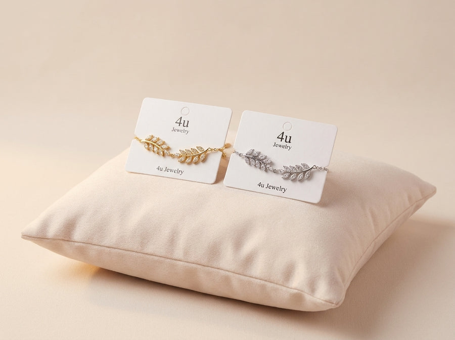 Sparkling Leaf Bracelet