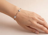 Pearl & Halo Zirconia Bracelet
