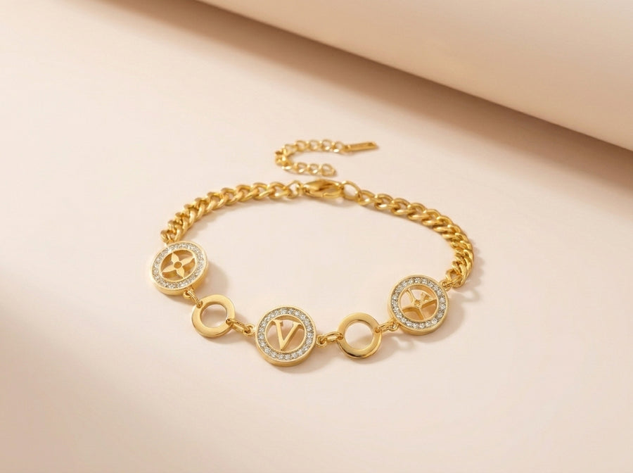 Stainless Steel Zircon Women's Bracelet