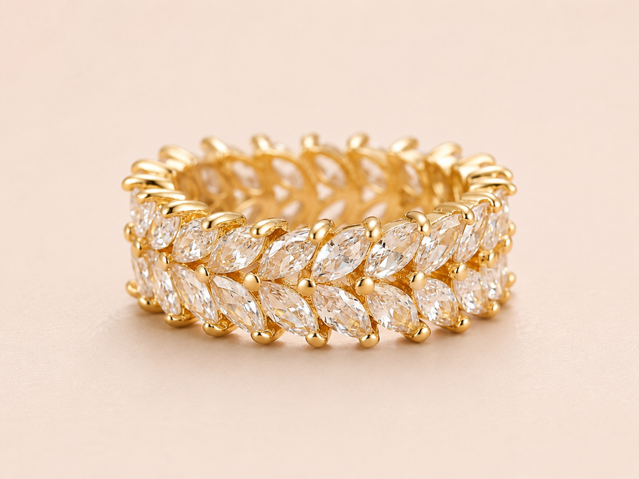 Leaf Crystal Ring