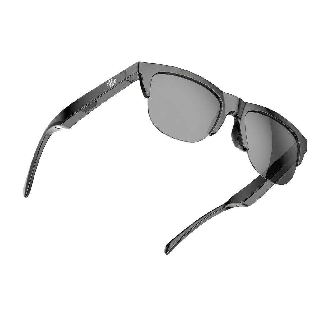 Smart Glasses Wireless Bluetooth Sunglasses Open Ear Music&Hands-Free Calling,for Men&Women,Dual Polarized Lenses,IP4 Waterproof,Connect Mobile Phones & Tablets, One Size