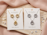 Radiant Circle Halo CZ Pendant Set