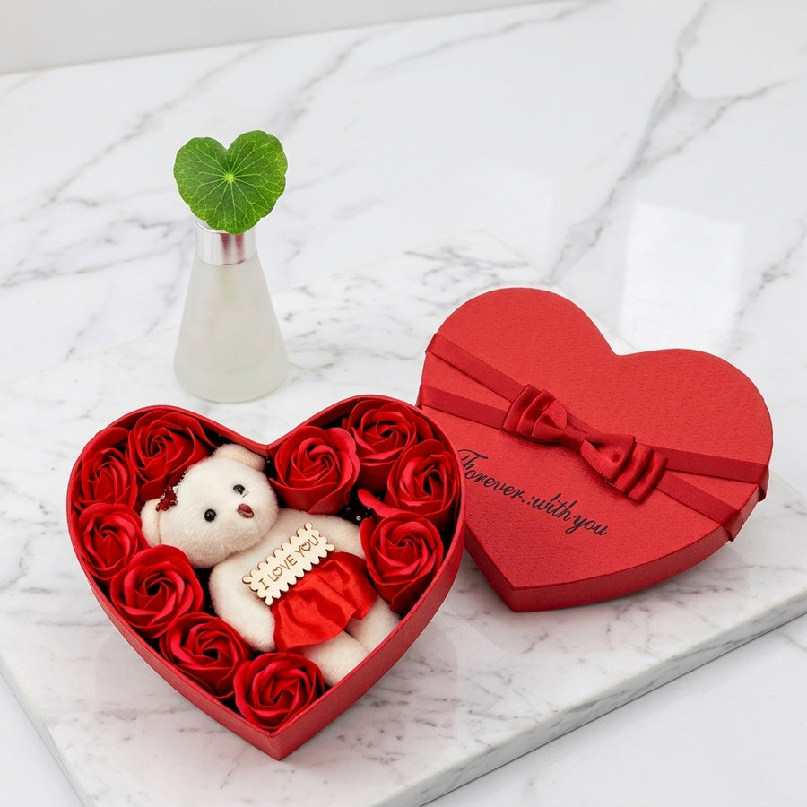 Heart-Shaped Flower Gift Box
