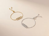 Triple Zircon Link Bracelet