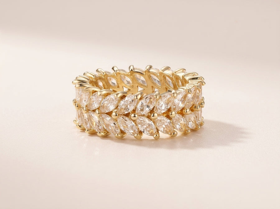 Leaf Crystal Ring