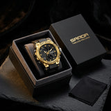 Sanda Men'S Sports Watch Trendy Multi-Kinetic Luminous Waterproof Watch With Calendar Dual Display Quartz Electronic Watch