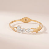 Stainless Steel Heart Bangle