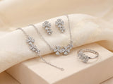 Clover Cubic Zirconia Jewelry Set