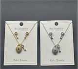 Heart Lock & Key Charm Set