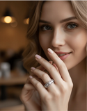 Pearl Crystal Band Ring